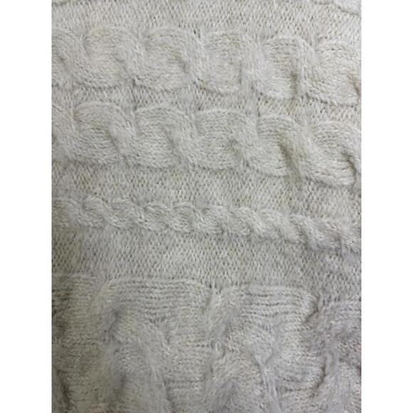 Old Navy Sweater Vest Womens XL Turtleneck Cableknit Cream Neutral Old Money - Picture 4 of 8